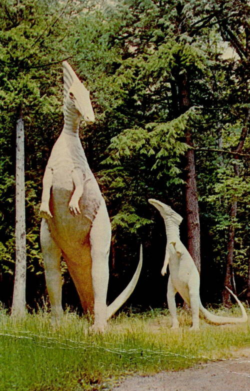 Dinosaur Gardens - Old Post Card View (newer photo)